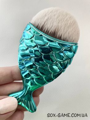 Кисть рыбка для макияжа Fish Brushes Blue Grey 11 см