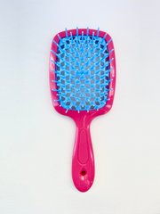 Гребінець щітка для волосся масажна продувна Superbrush Rose/Blue, 01