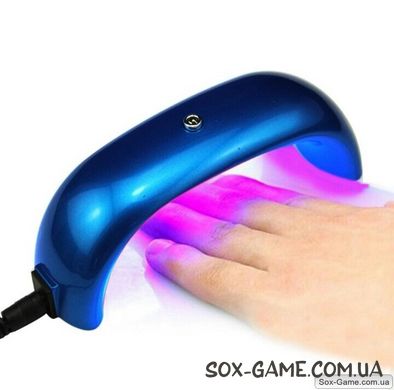 Led лампа мини 9W UV для сушки гель лака на ногтях синяя