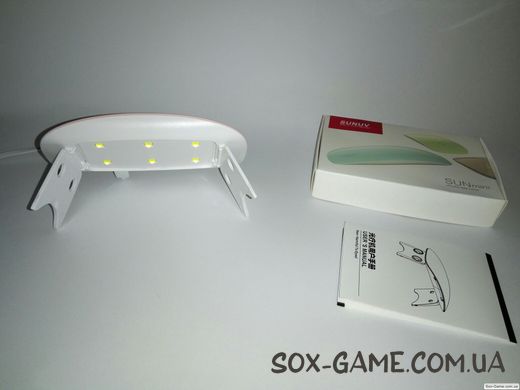 Led лампа SUNMINI с кнопкой таймера, 6W для всех видов гелей и гель лаков