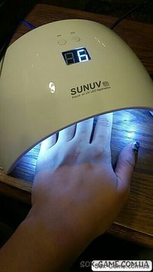 Led лампа SUN9X с кнопками таймера и ЖК экраном 24W для всех видов гелей и гель лаков