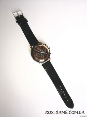 Мужские наручные классические кварцевые часы Gold/Black