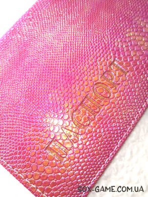 Обложка для паспорта Змея Хамелеон Эко кожа розовая, Розовый