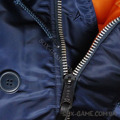 Куртка Alpha Industries SLIM FIT N-3B PARKA Blue/Orange чоловiча, S