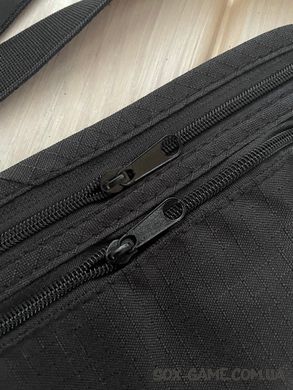 Кошелек сумка нательный туристический для скрытого (потайного) ношения, Черный, Черный