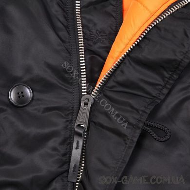 Куртка Alpha Industries SLIM FIT N-3B PARKA Black/Orange чоловiча, S