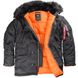 Куртка Alpha Industries SLIM FIT N-3B PARKA Black/Orange мужская, S