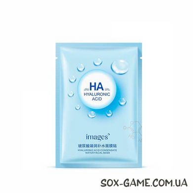 25 г Маска тканинна для обличчя з гіалуроновою кислотою та екстрактом водоростей Images Ha Hydrating Mask Blue