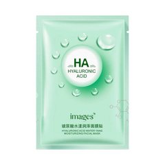 25 г Маска тканевая для лица с гиалуроновой кислотой и экстрактом зеленого чая Images Ha Hydrating Mask Green
