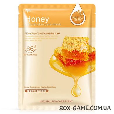30 г Rorec Honey тканинна маска для обличчя з медом поживна для сухої шкіри