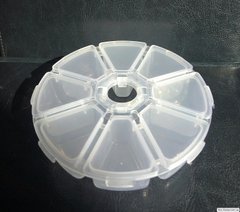 Контейнер органайзер для хранения мелкого декора 8 ячеек (пластик)