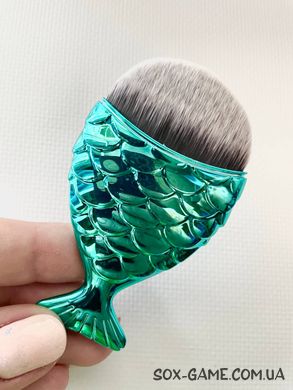 Пензель рибка для макіяжу Fish Brushes Blue Grey 8 см