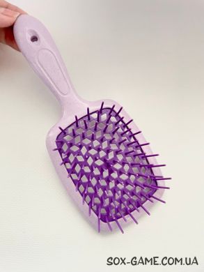 Расческа щетка для волос массажная продувная Superbrush Purple/Marble, 01