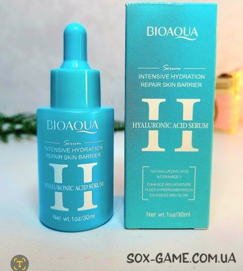 30 мл Сироватка з гіалуроновою кислотою для обличчя Bioaqua Intensive Hydration Repair Skin Barrier