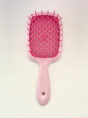 Расческа щетка для волос массажная продувная Superbrush Pink/Marble, 01
