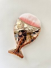 Кисть рыбка для макияжа Fish Brushes Gold Pink 8 см