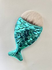 Пензель рибка для макіяжу Fish Brushes Blue Grey 11 см