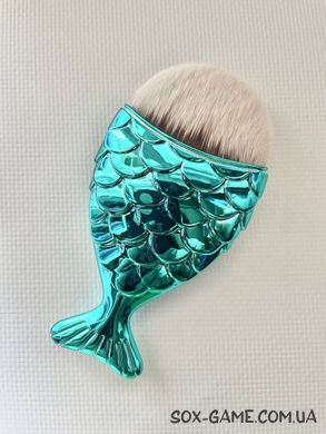 Кисть рыбка для макияжа Fish Brushes Blue Grey 11 см