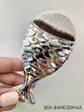 Пензель рибка для макіяжу Fish Brushes Silver Grey 11 см