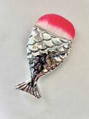 Кисть рыбка для макияжа Fish Brushes Silver Red 11 см