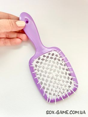 Расческа щетка для волос массажная продувная Superbrush Purple