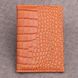 Обложка для паспорта Крокодил Эко кожа фиолетовая, Оранжевый, Бордовый