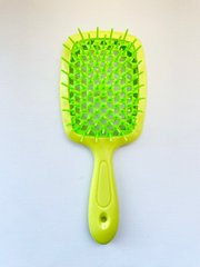 Расческа щетка для волос массажная продувная Superbrush Light Green, 01