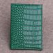 Обкладинка для паспорта Крокодил Эко шкіра фіолетова, Зелений